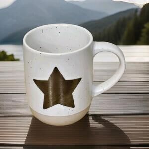 Harvest Green Studio Stoneware Star Mug Bronze Metallic Speckled Pottery England